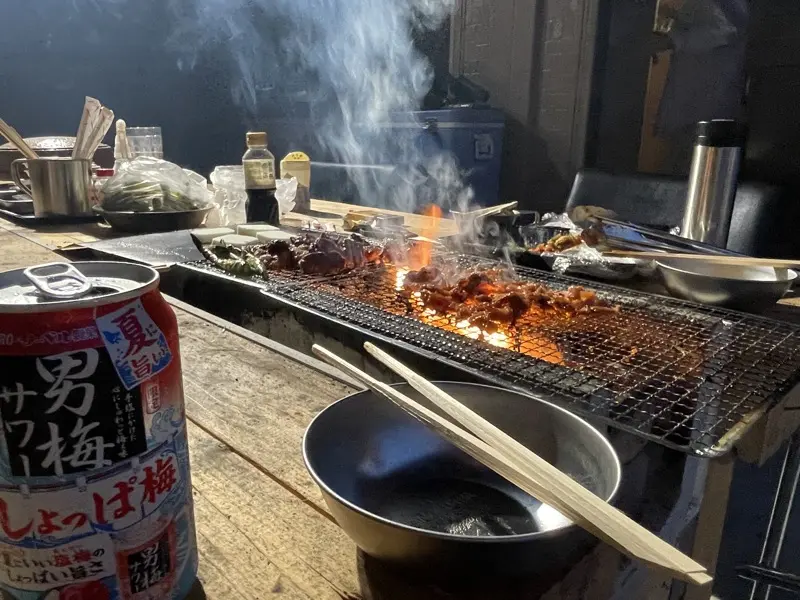 実家でBBQ