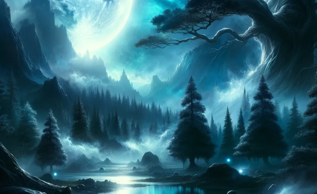 とてもかっこいい、夜の幻想的な風景画像